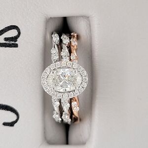 Engagement ring and Wedding band set